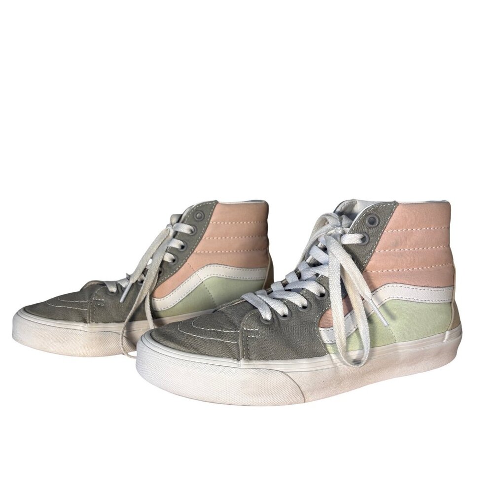 Vans Sk8-Hi Women’s 7 Pastel Colorblock High Top Sneakers EUC